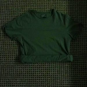 Cropped green shirt